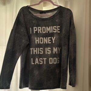 Gray Graphic Long Sleeve Shirt